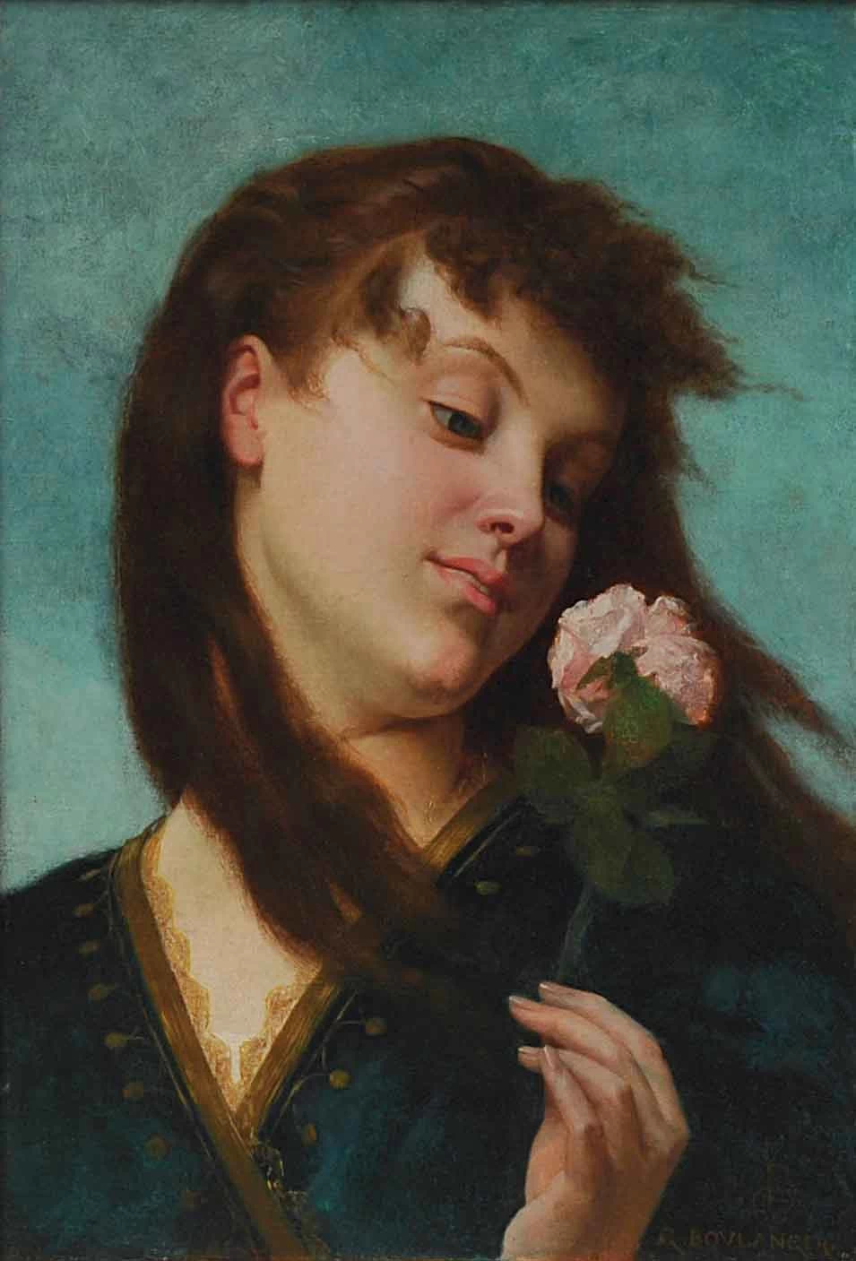 Giovane donna con fiore